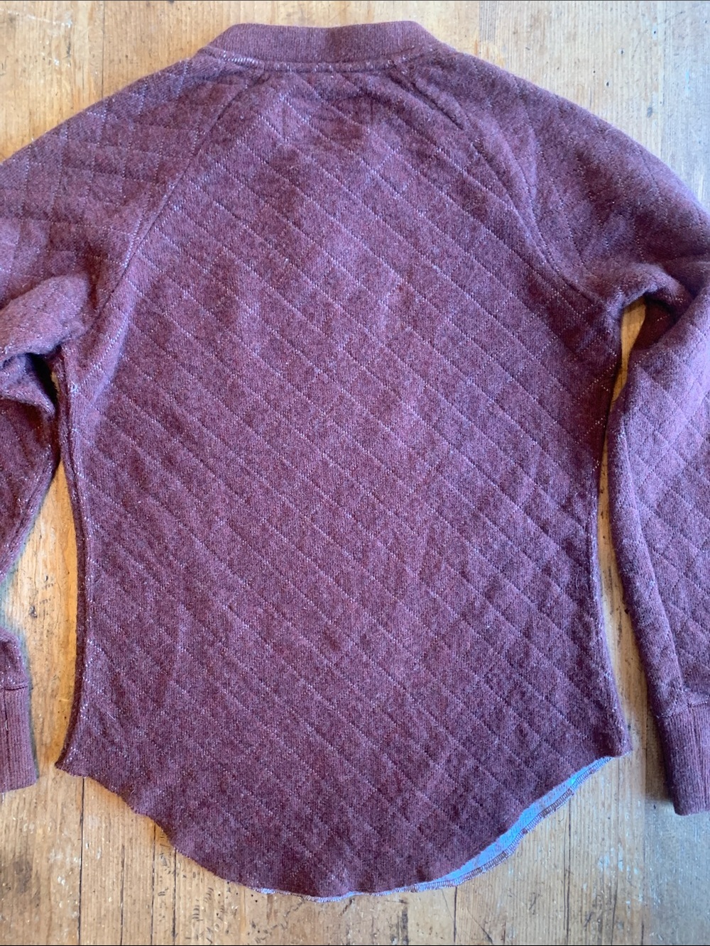 Patagonia Women's Quilted Henley Sweater - Maroon - Picture 10 of 16